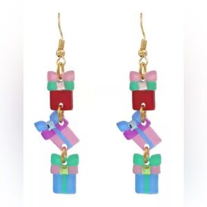 Festive Colorful Gift Dangling Earrings - New!